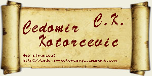 Čedomir Kotorčević vizit kartica